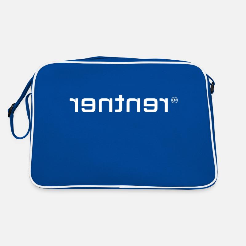 rentner - Retro Tasche - Blau/Weiß