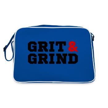 Grit and Grind (black/red) - Retro Bag - blue/white - Back