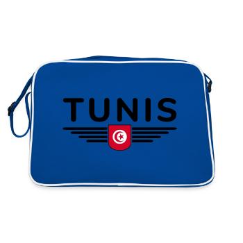 Tunis Design – Pour les amoureux de la capitale - Sac Retro - bleu/blanc - Dos