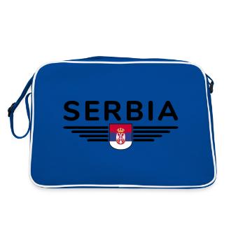 Design Serbie – Fierté et passion - Sac Retro - bleu/blanc - Dos