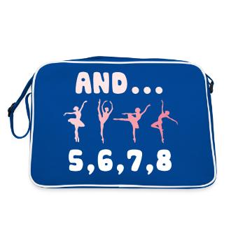 Ballet Dancer Dance Ballerina Sport Girl Femme - Sac Retro - bleu/blanc - Dos