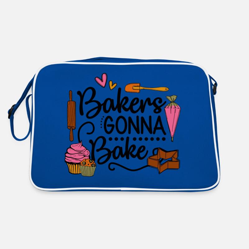 Backen Bäcker Bäckerin Bäckerei Konditorin Kuchen Retro Tasche