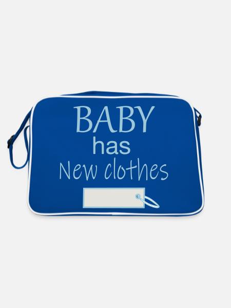 Bébé a de nouveaux vêtements - Sac Retro - bleu/blanc - Dos