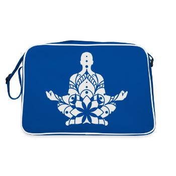Yoga Méditation Mandala - Sac Retro - bleu/blanc - Dos