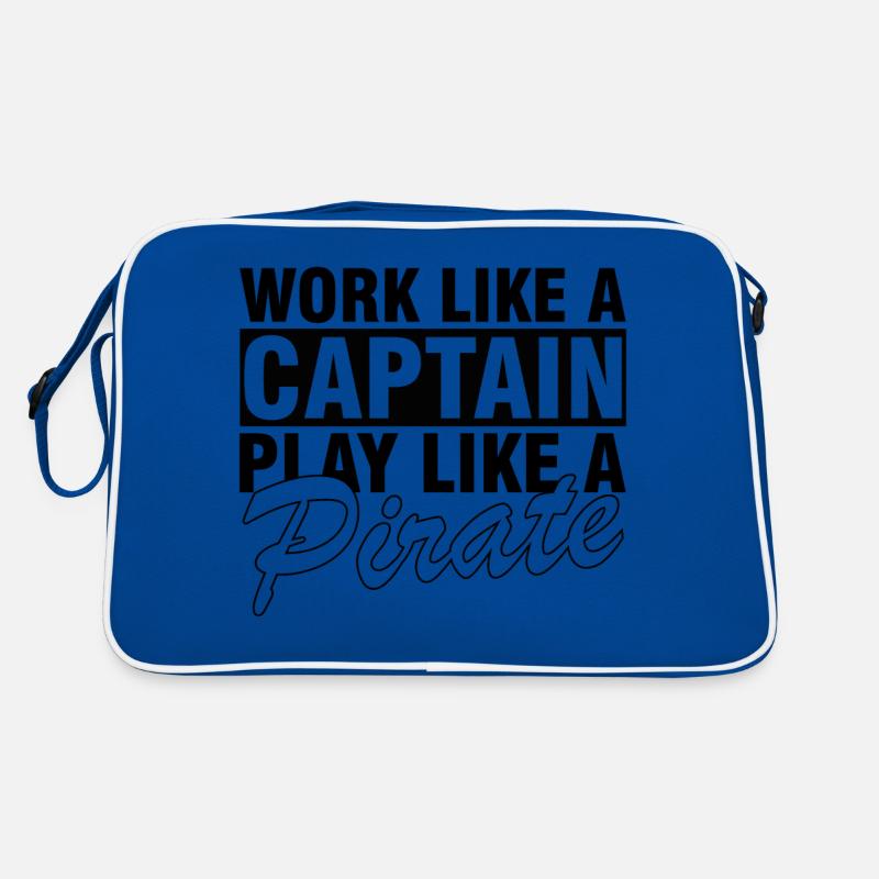 Work like a captain, play like a pirate Retro Bag