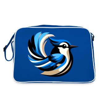 Blue jay - Retro Bag - blue/white - Back