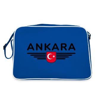 Turkey Ankara Türkiye Istanbul T Shirt Design - Retro Bag - blue/white - Back