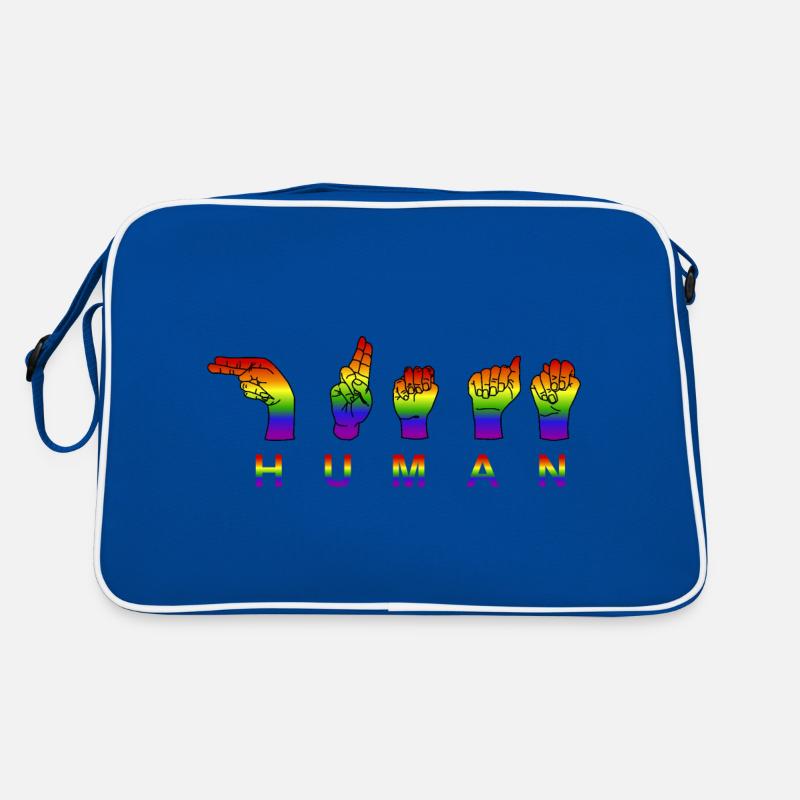 Human - Pride and Respect - Handzeichen Retro Tasche