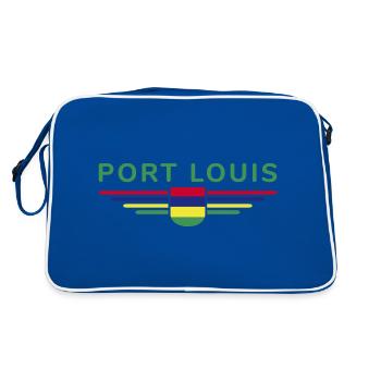 T-shirt Port Louis – Pour les fans de l’île Maurice - Sac Retro - bleu/blanc - Dos