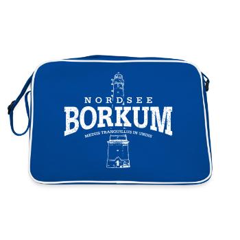 Borkum mer du Nord (à l'ancienne blanc) - Sac Retro - bleu/blanc - Dos