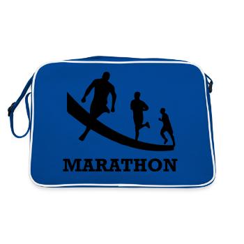 Running Jogging Marathon - Sac Retro - bleu/blanc - Dos
