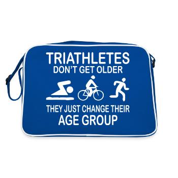 Triathlon Swim Bike Run - Retro Bag - blue/white - Back