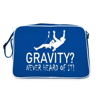 Bouldern Klettern Climbing - Retro Tasche - Blau/Weiß - Hinten