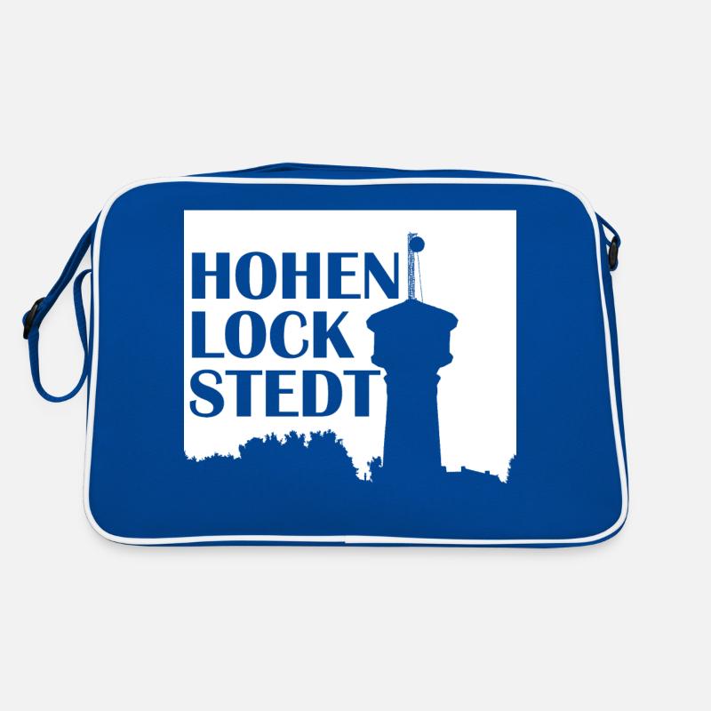 Hohenlockstedt Wasserturm - Retro Tasche - Blau/Weiß