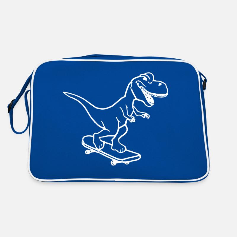 Dinosaur Skateboard Drôle d’idée cadeau Sac Retro