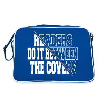 bookish stuff readers book quotes - Retro Tasche - Blau/Weiß - Hinten