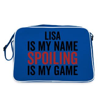 Lisa is My Name Spoiling is My Game - Retro Bag - blue/white - Back