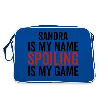 Sandra est mon nom Spoiling est mon jeu - Sac Retro - bleu/blanc - Dos