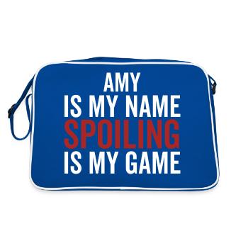 Amy est mon nom Spoiling est mon jeu - Sac Retro - bleu/blanc - Dos