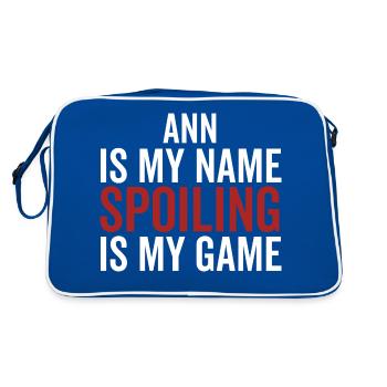 Ann est mon nom Spoiling est mon jeu - Sac Retro - bleu/blanc - Dos