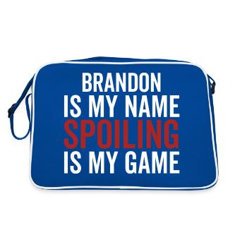 Brandon is My Name Spoiling is My Game - Retro Bag - blue/white - Back