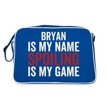 Bryan est mon nom Spoiling est mon jeu - Sac Retro - bleu/blanc - Dos