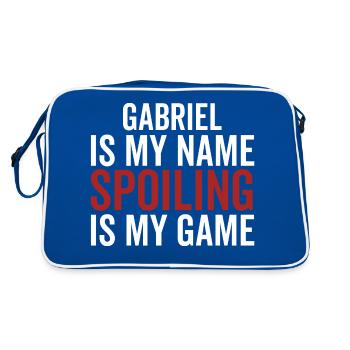Gabriel is My Name Spoiling is My Game - Retro Bag - blue/white - Back