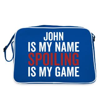 John is My Name Spoiling is My Game - Retro Bag - blue/white - Back