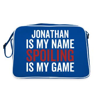 Jonathan est mon nom Spoiling est mon jeu - Sac Retro - bleu/blanc - Dos
