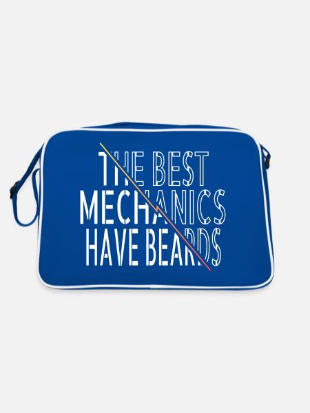 baseballgifts mechanics baseballhoodie - Retro Tasche - Blau/Weiß - Hinten