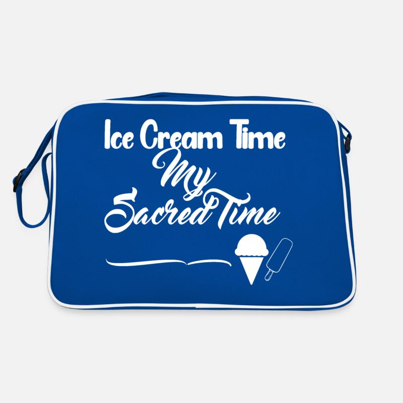 Temps de crème glacée - Design blanc Sac Retro
