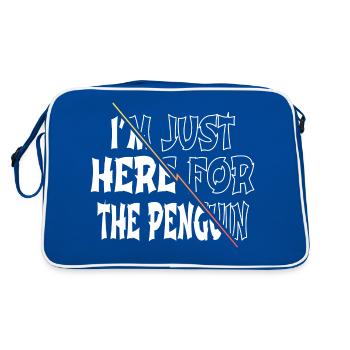 Quote Geek Dancing Penguin Short Sayings Ice - Retro Bag - blue/white - Back