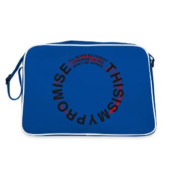 My promise a - Retro Bag - blue/white - Back