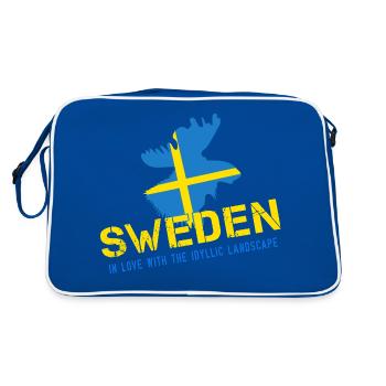 Schweden Suède - Sac Retro - bleu/blanc - Dos