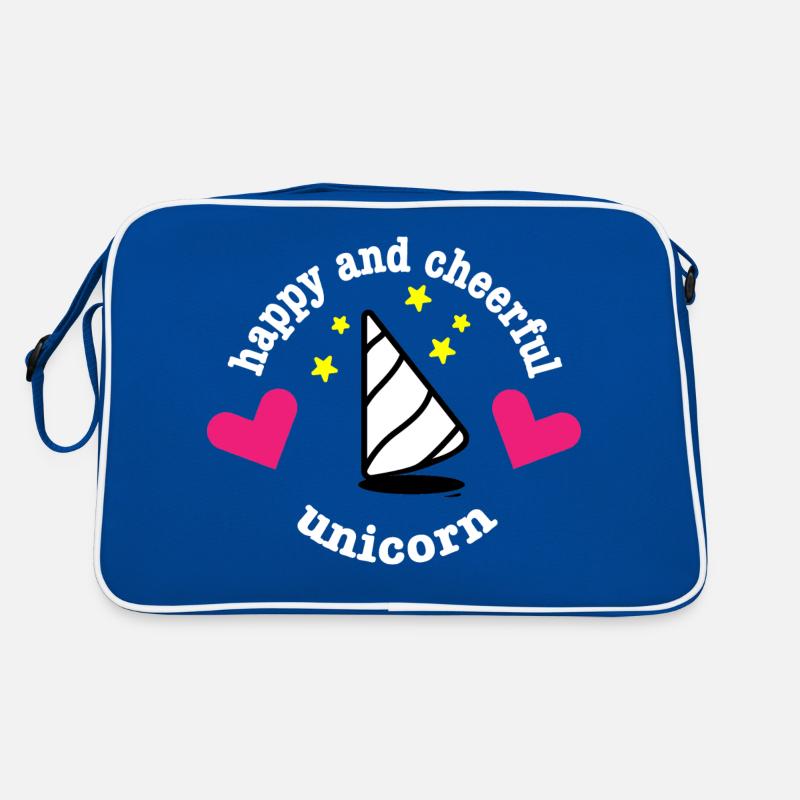 licorne joyeuse et joyeuse - GiftIdea Sac Retro