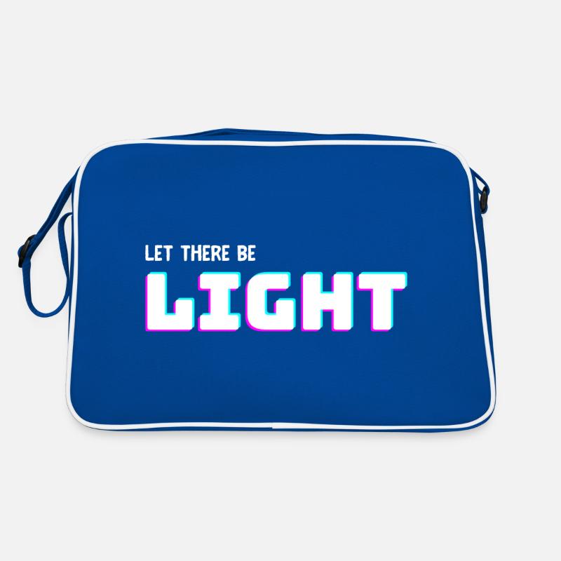 Let there be Light - Retro Tasche - Blau/Weiß