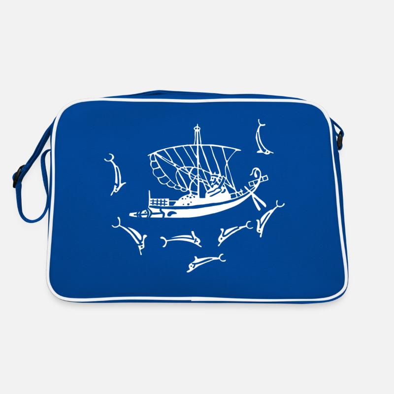 Odysseus - Retro Tasche - Blau/Weiß