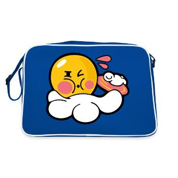 Smiley Discus - Sac Retro - bleu/blanc - Dos
