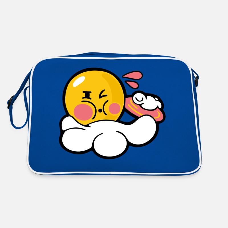 Smiley Discus - Sac Retro - bleu/blanc