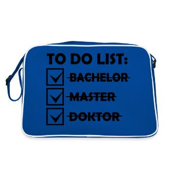 Nurse Krankenschwester Doctor Medizin - Retro Tasche - Blau/Weiß - Hinten