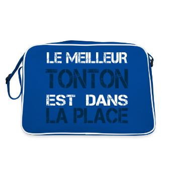 Tonton dans la place - Sac Retro - bleu/blanc - Dos