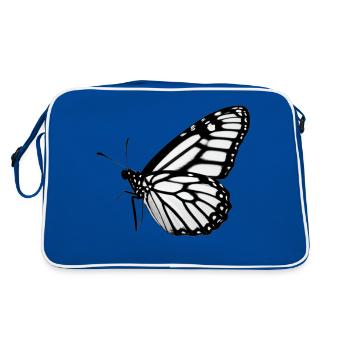 Butterfly Nature Insect Butterflies 8 - Retro Bag - blue/white - Back