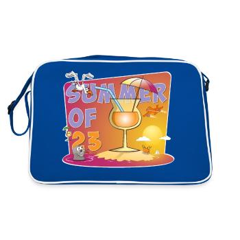L’été coloré et joyeux de 2023 - Sac Retro - bleu/blanc - Dos