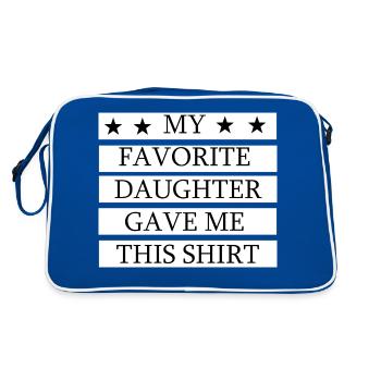 Ma fille préférée m’a offert cette chemise - Sac Retro - bleu/blanc - Dos