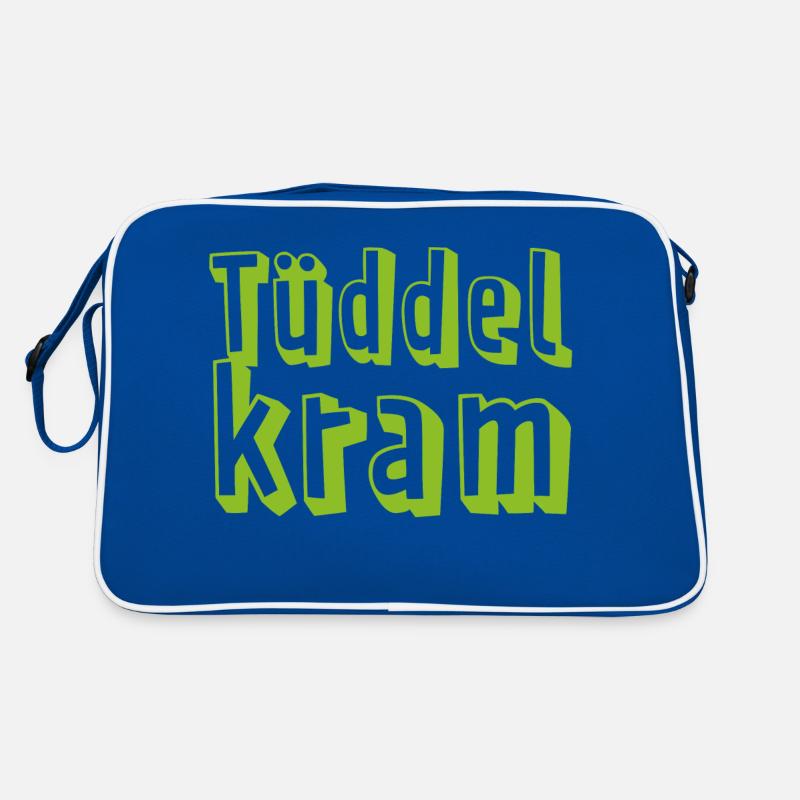 Tüddelkram - Retro Tasche - Blau/Weiß