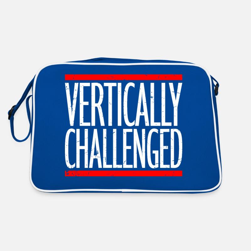Vertically Challenged Funny Short People Joke Men Retro Bag
