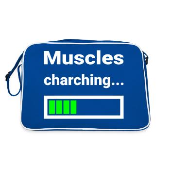 Indicateur de charge musculaire Fitness Musculation - Sac Retro - bleu/blanc - Dos