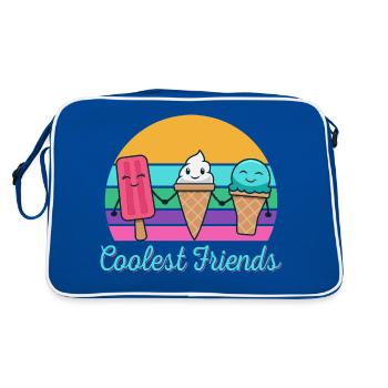 Crème glacée cool meilleurs amis pour les fans de crème glacée Été - Sac Retro - bleu/blanc - Dos