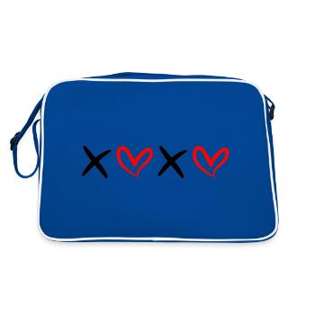 XOXO Black and Red - Retro Bag - blue/white - Back