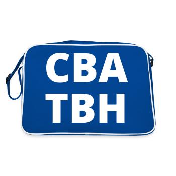 Can't Be Arsed To Be Honest (CBA TBH) - Retro Bag - blue/white - Back